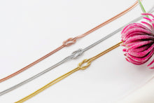 Load image into Gallery viewer, Love Knot Necklace - Elegant Snake Chain Design for Timeless Style
