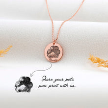 Load image into Gallery viewer, Personalized Pet Paw Print Necklace | Perfect Gift for Dog &amp; Cat Lovers