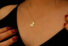 Load image into Gallery viewer, Fawn Elegance Sterling Silver Necklace - Handmade Deer Pendant Jewelry