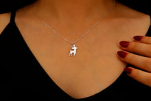Load image into Gallery viewer, Fawn Elegance Sterling Silver Necklace - Handmade Deer Pendant Jewelry