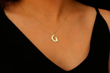 Load image into Gallery viewer, Moonlit Whiskers Sterling Silver Cat on Moon Necklace - Enchanting Celestial Jewelry Gift