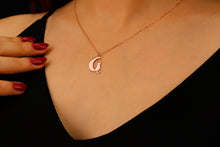 Load image into Gallery viewer, Moonlit Whiskers Sterling Silver Cat on Moon Necklace - Enchanting Celestial Jewelry Gift