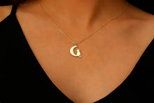 Load image into Gallery viewer, Moonlit Whiskers Sterling Silver Cat on Moon Necklace - Enchanting Celestial Jewelry Gift