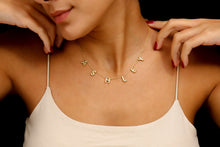 Load image into Gallery viewer, Personalized Bubble Letter Name Necklace in 925 Sterling Silver