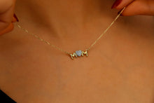 Load image into Gallery viewer, Sterling Silver Mom Necklace with Sparkling Diamond Heart