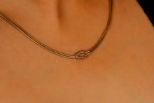 Load image into Gallery viewer, Love Knot Necklace - Elegant Snake Chain Design for Timeless Style