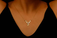 Load image into Gallery viewer, Sterling Silver Deer Origami Necklace - Chic Geometric Pendant for Nature Lovers