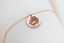 Load image into Gallery viewer, Personalized Pet Paw Print Necklace | Perfect Gift for Dog &amp; Cat Lovers