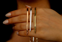 Load image into Gallery viewer, Dazzling Sterling Silver Dainty Herringbone Bracelet - Elegant Italian Design, Liquid Link Style