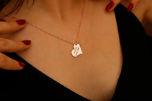 Load image into Gallery viewer, Personalized  Heartfelt Handwriting Engraved Pendant Necklace in 925 Sterling Silver