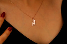 Load image into Gallery viewer, Fawn Elegance Sterling Silver Necklace - Handmade Deer Pendant Jewelry