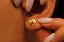 Load image into Gallery viewer, Pawfect Paws Sterling Silver Paw Print Stud Earrings - Celebrate Your Love for Pets