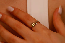 Load image into Gallery viewer, Personalized Gold Name Ring | Custom Handwriting Jewelry | Unique Gift for Christmas &amp; Birthdays