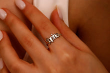 Load image into Gallery viewer, Personalized Gold Name Ring | Custom Handwriting Jewelry | Unique Gift for Christmas &amp; Birthdays