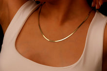 Load image into Gallery viewer, Glimmer &amp; Grace Herringbone Snake Chain Necklace - Dazzling Elegance in Every Curve