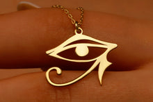 Load image into Gallery viewer, Horus Jewelry Gold Eye of Ra Pendant Necklace