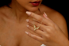 Load image into Gallery viewer, Dragonfire Jewelry Dragon Necklace - 14K Gold Year of the Dragon Design in Silver, Gold &amp; Rose