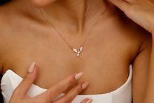 Load image into Gallery viewer, Dragonfire Jewelry Dragon Necklace - 14K Gold Year of the Dragon Design in Silver, Gold &amp; Rose
