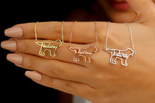 Load image into Gallery viewer, PawPrints Dog Silhouette Necklace - Elegant Design Capturing Your Love for Dogs