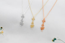 Load image into Gallery viewer, Lotus Unalome Necklace - Sterling Silver Yoga Symbol of Enlightenment