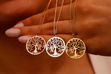 Load image into Gallery viewer, Celtic Tree of Life Gold Pendant Necklace | 925 Sterling Silver Family Tree Jewelry | Perfect Gift for Mom