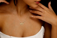 Load image into Gallery viewer, Elephant Silhouette Name Necklace | Custom Lucky Jewelry for Kids | Unique Gift for Animal Lovers