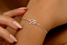 Load image into Gallery viewer, Interlocking Zodiac &amp; Initial Bracelet - Custom Astrology Jewelry