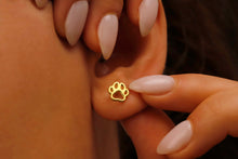 Load image into Gallery viewer, Pawfect Paws Sterling Silver Paw Print Stud Earrings - Celebrate Your Love for Pets