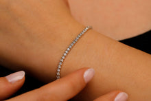 Load image into Gallery viewer, Shimmering Sterling Silver CZ Diamond Tennis Bracelet - Dazzling Waterway Jewelry