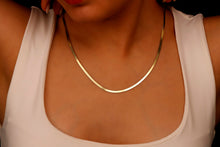Load image into Gallery viewer, Glimmer &amp; Grace Herringbone Snake Chain Necklace - Dazzling Elegance in Every Curve