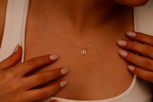 Load image into Gallery viewer, Personalized Gothic Initial Necklace | Handmade Dainty Old English Letter Jewelry for Unique Birthday Gifts