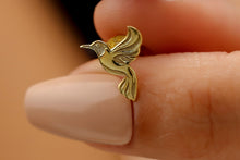 Load image into Gallery viewer, Hummingbird Earrings - Elegant Golden Bird Jewelry, Symbol of Love &amp; Beauty, Perfect Gift for Animal Lovers in Gold, Silver &amp; Rose
