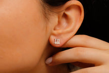 Load image into Gallery viewer, Elysian Jewelry Angel Number Stud Earrings - Celestial Charm for Positive Energy