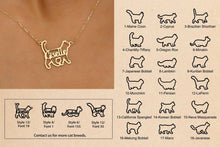 Load image into Gallery viewer, Cat's Meow Jewelry Cat Name Necklace - Personalized Pet Charm for Unique Style