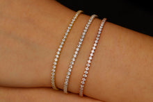 Load image into Gallery viewer, Shimmering Sterling Silver CZ Diamond Tennis Bracelet - Dazzling Waterway Jewelry
