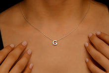 Load image into Gallery viewer, Personalized 14K Gold 3D Moveable Initial Necklace