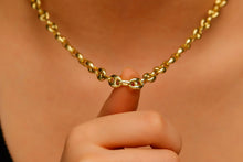 Load image into Gallery viewer, Puffed Mariner Chain Necklace by SilverGoldandRose - Stunning Sterling Silver Anchor Link Design