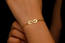 Load image into Gallery viewer, 14K Gold Dragon Bracelet - Sterling Silver Figaro Chain, Celebrate Your Zodiac Spirit