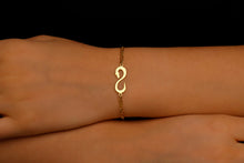 Load image into Gallery viewer, 14K Gold Dragon Bracelet - Sterling Silver Figaro Chain, Celebrate Your Zodiac Spirit