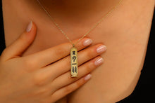 Load image into Gallery viewer, Personalized Egyptian Cartouche Necklace - Custom Hieroglyph Jewelry
