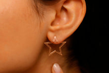 Load image into Gallery viewer, Starry Elegance Ear Jacket Earrings - Dazzling Sterling Silver Design