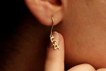 Load image into Gallery viewer, Lucky Charm Jewelry Sterling Silver Number Drop Earrings