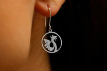 Load image into Gallery viewer, Dragonfly Jewelry Sterling Silver Dragon Dangle Earrings – Celebrate Chinese New Year in Style