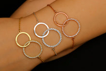 Load image into Gallery viewer, Infinity Link Bracelet with Diamonds