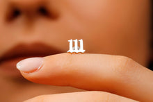 Load image into Gallery viewer, Elysian Jewelry Angel Number Stud Earrings - Celestial Charm for Positive Energy