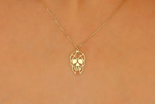 Load image into Gallery viewer, Sugar Skull Jewelry Co. Sterling Silver Sugar Skull Necklace | Dainty Day of the Dead Gothic Jewelry