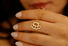 Load image into Gallery viewer, Silver Knuckle Necklace | Gold-Filled Men's Fist Pendant | Minimalist Schlaging Design