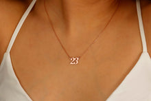Load image into Gallery viewer, Personalised Year Necklace | Custom Birth Date &amp; Lucky Number Jewelry | Meaningful Birthday Gift