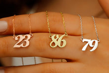 Load image into Gallery viewer, Lucky Charm Co. Favourite Number Necklace - Gold Spiritual Birth Year Jewelry Gift for Friends