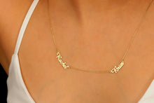 Load image into Gallery viewer, Custom Gold Name Plate Choker Necklace | Personalized Baby Name Jewelry | Dainty Handmade Gifts for Mom